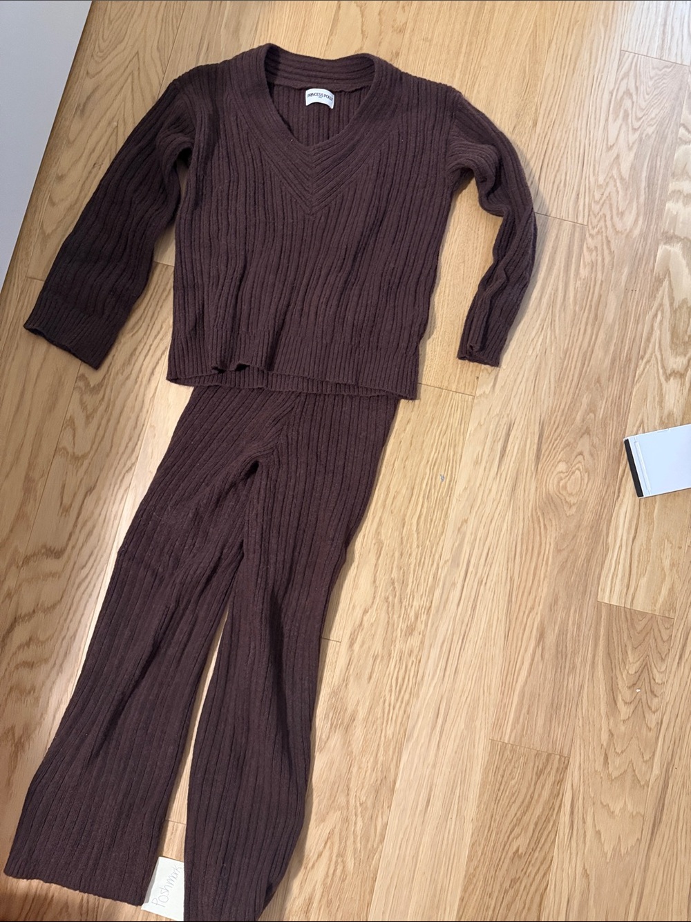 Princess Polly Brown‎ Ribbed Knit Two-Piece Set